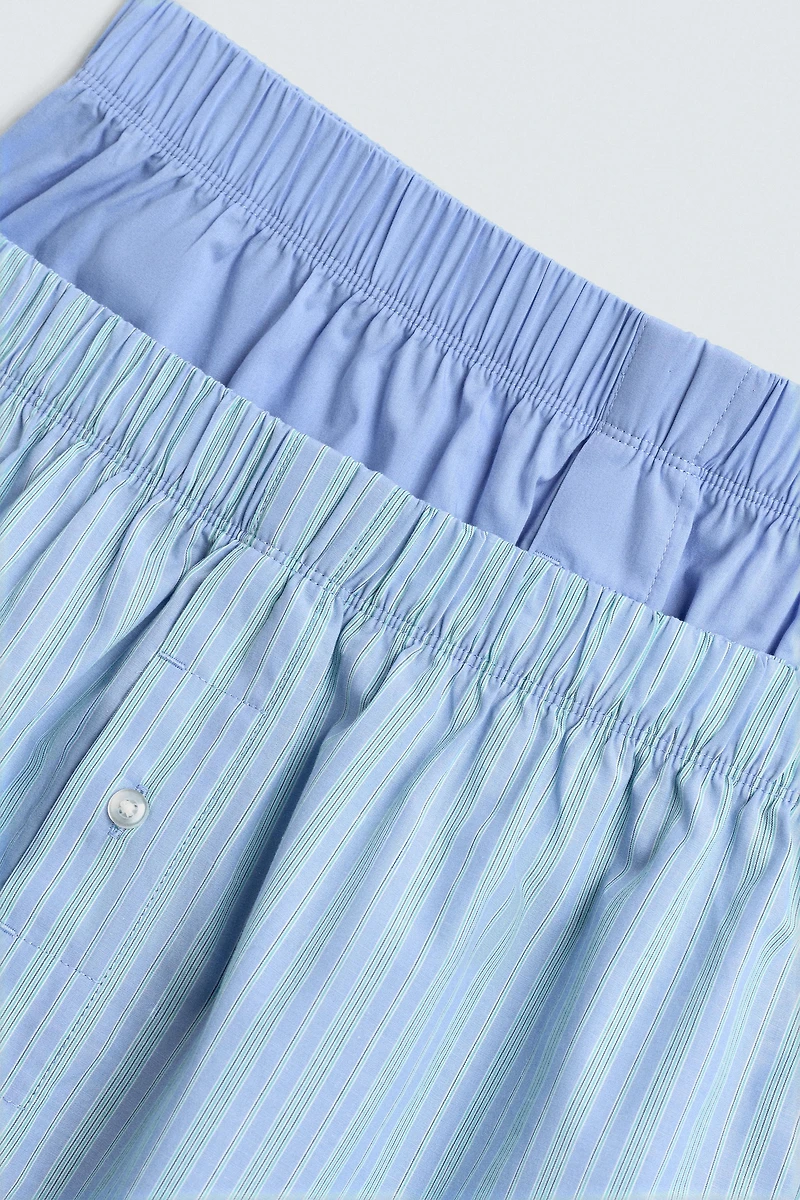 2-PACK ASSORTED POPLIN BOXERS