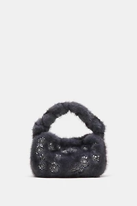 SHINY FAUX FUR MINI BAG