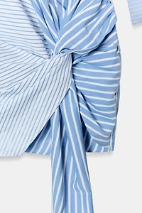 ROBE CHEMISE COURTE À NŒUD