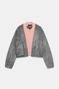 CARDIGAN EFFET DOUBLE MAILLE