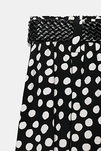 POLKA DOT CULOTTES WITH BELT