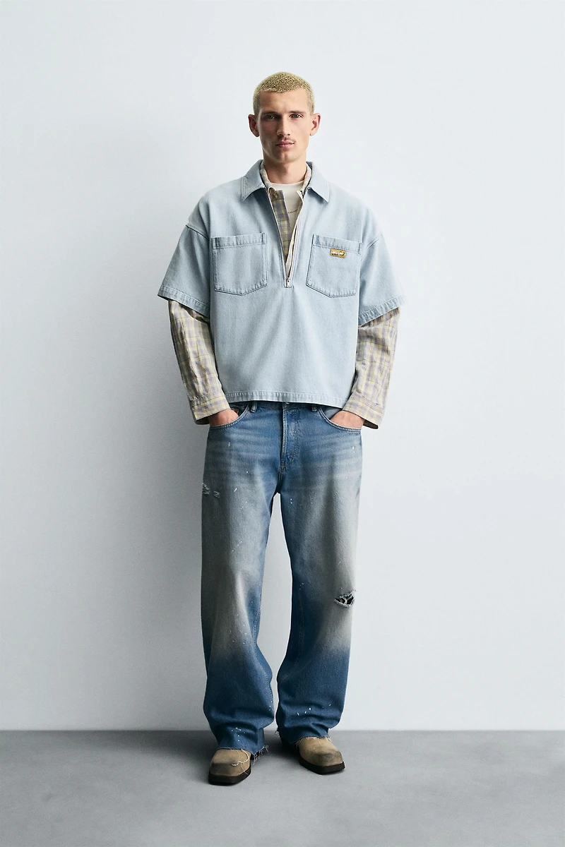 LIGHT DENIM POLO SHIRT