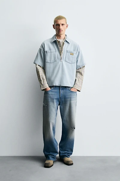 LIGHT DENIM POLO SHIRT