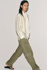 FLOWY TIE SHIRT ZW COLLECTION