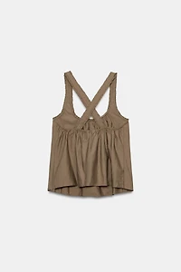 POPLIN STRAPPY TOP