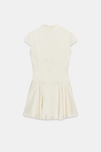 JACQUARD SATIN MINI DRESS WITH BUTTONS