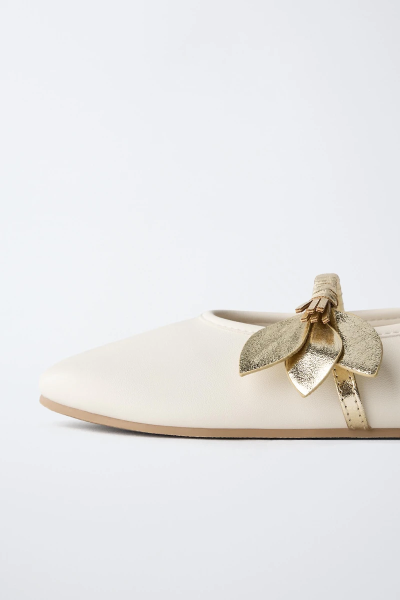 FLORAL DETAIL BALLET FLATS