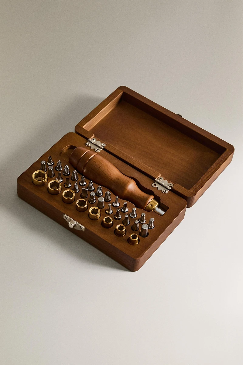 TOURNEVIS ACIER BOÎTE BOIS HÊTRE