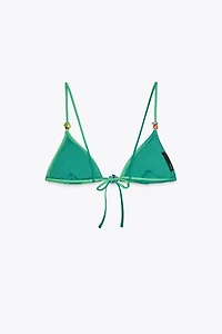 FISH TRIANGLE BIKINI TOP