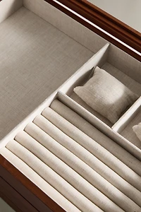 LARGE WOODEN JEWELRY BOX