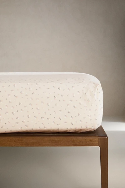 CHILDREN'S FLORAL PRINT FITTED SHEET