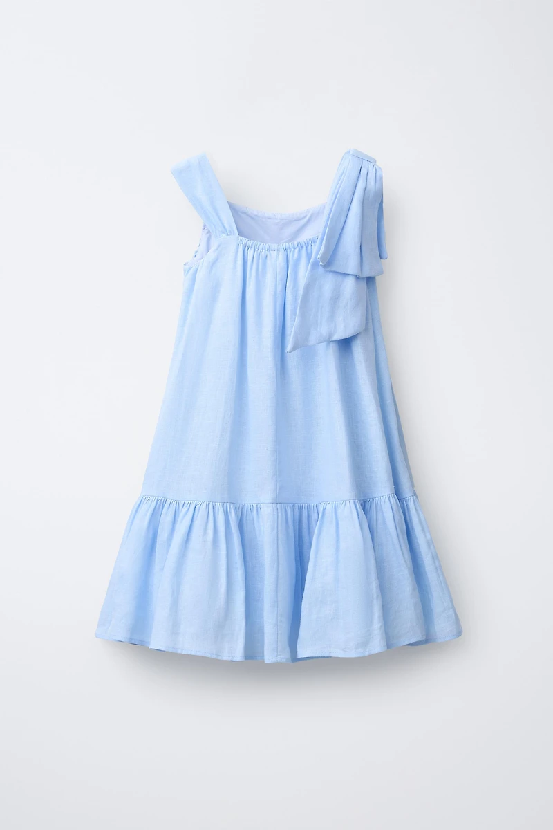 LINEN BOW DRESS