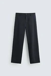 TEXTURED REGULAR FIT PANTS