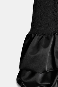 COMBINATION LACE SHORT DRESS