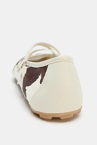 BALLERINES SPORT IMPRIMÉ ANIMALIER AVEC BRIDES