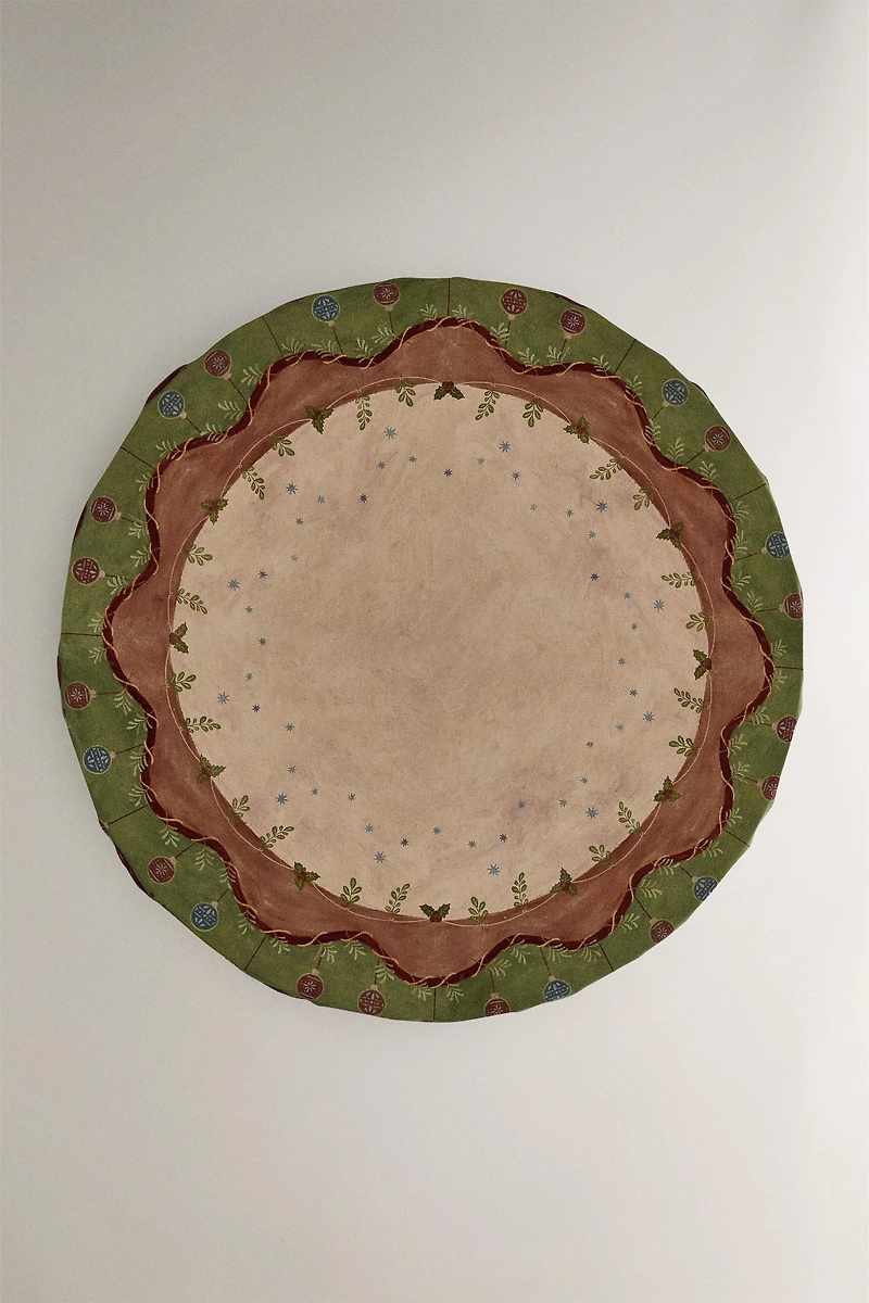 CHRISTMAS PRINT COTTON TABLECLOTH