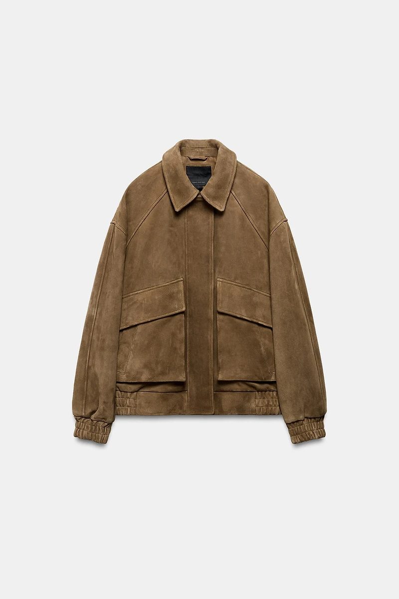 OVERSIZED SUEDE JACKET ZW COLLECTION LIMITED EDITION