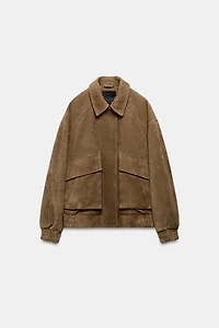 OVERSIZED SUEDE JACKET ZW COLLECTION LIMITED EDITION