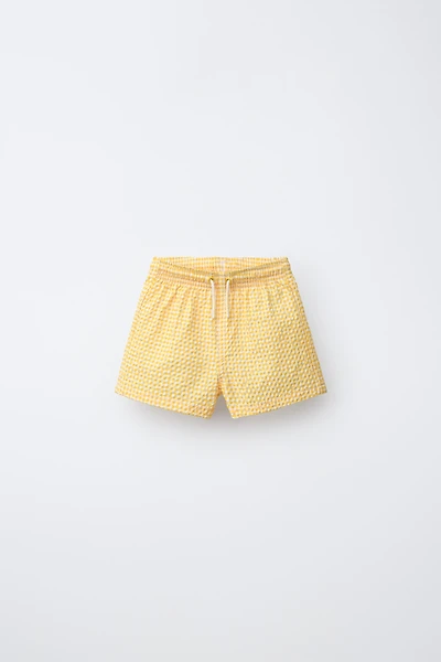 2-6 YEARS/ GINGHAM SWIM SHORTS