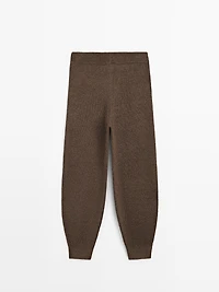 Total look balloon fit knit trousers