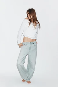 TRF MID-RISE BAGGY BALLOON JEANS