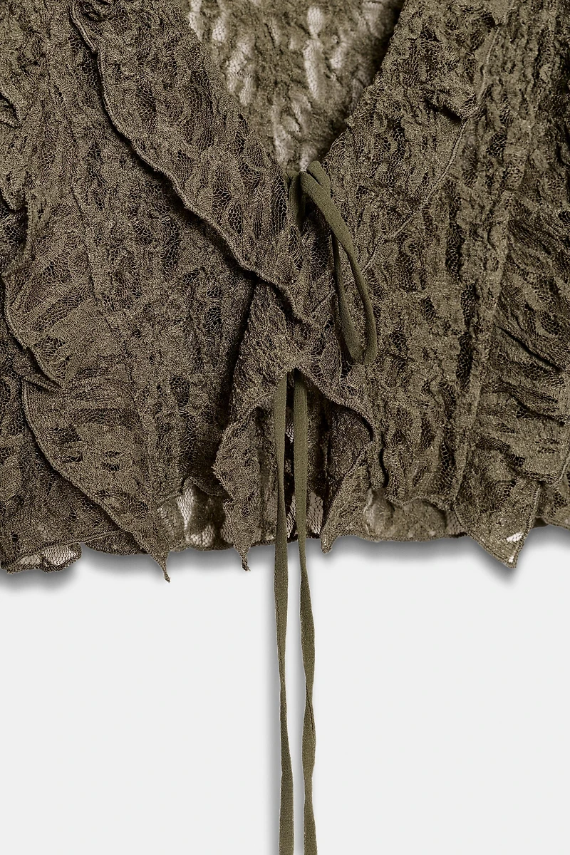 RUFFLED LACE SHORT JACKET