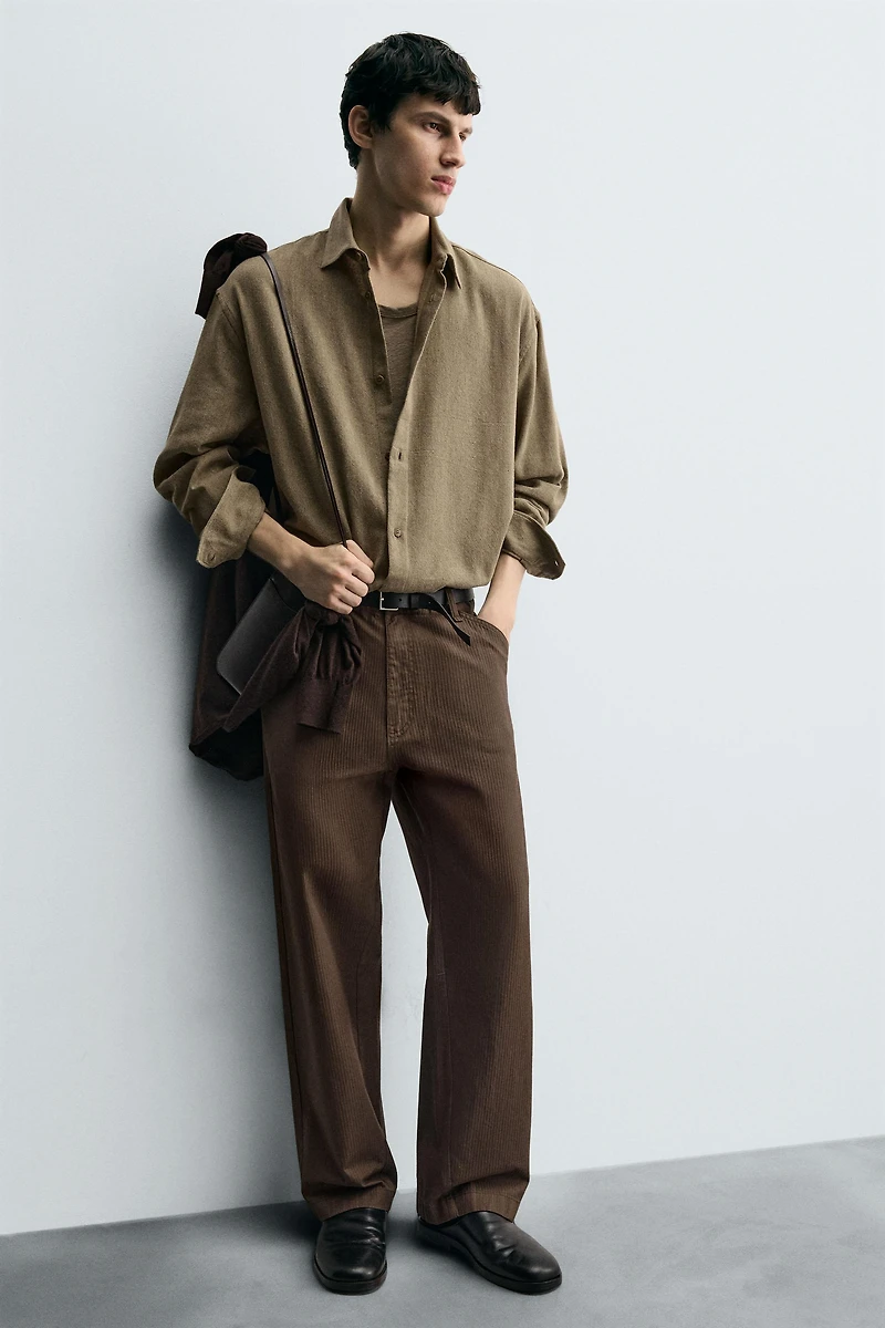 WASHED STRAIGHT FIT PANTS