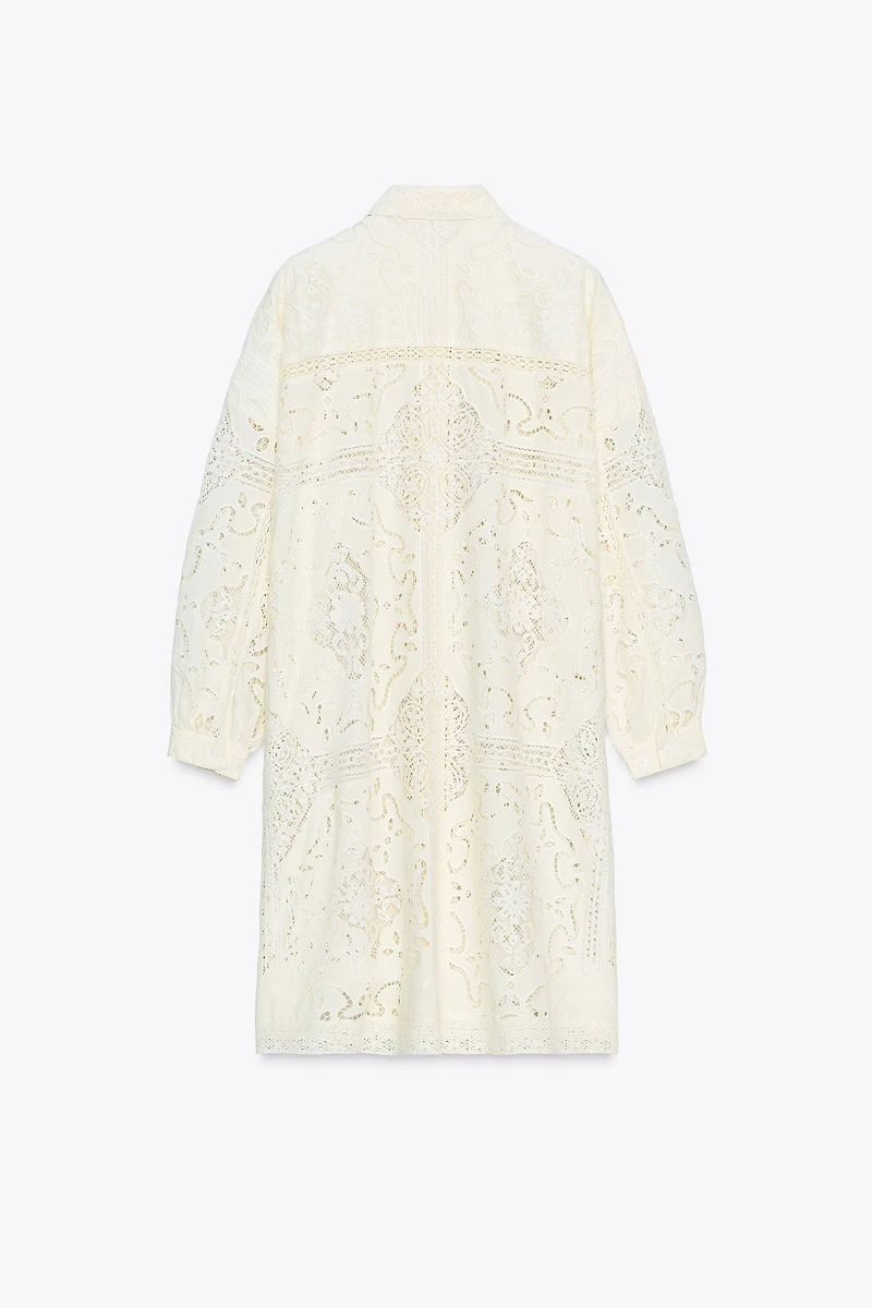 EMBROIDERED SHIRT DRESS ZW COLLECTION