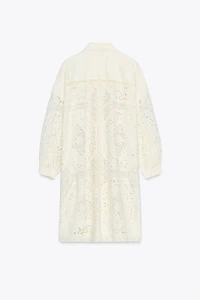 EMBROIDERED SHIRT DRESS ZW COLLECTION
