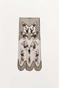 SEQUIN BEADED MIDI SKIRT