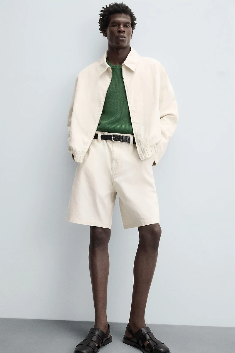 BERMUDA REGULAR FIT RAYURES