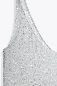 METALLIC THREAD STRAPPY TOP