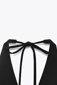 HALTER GODET SHORT DRESS