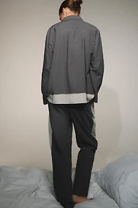 STRIPED VISCOSE BLEND PANTS