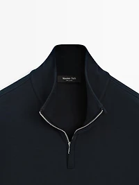 Polo à col montant zippé