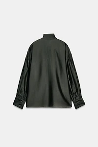 SATIN EFFECT SHIRT WITH TIES ZW COLLECTION