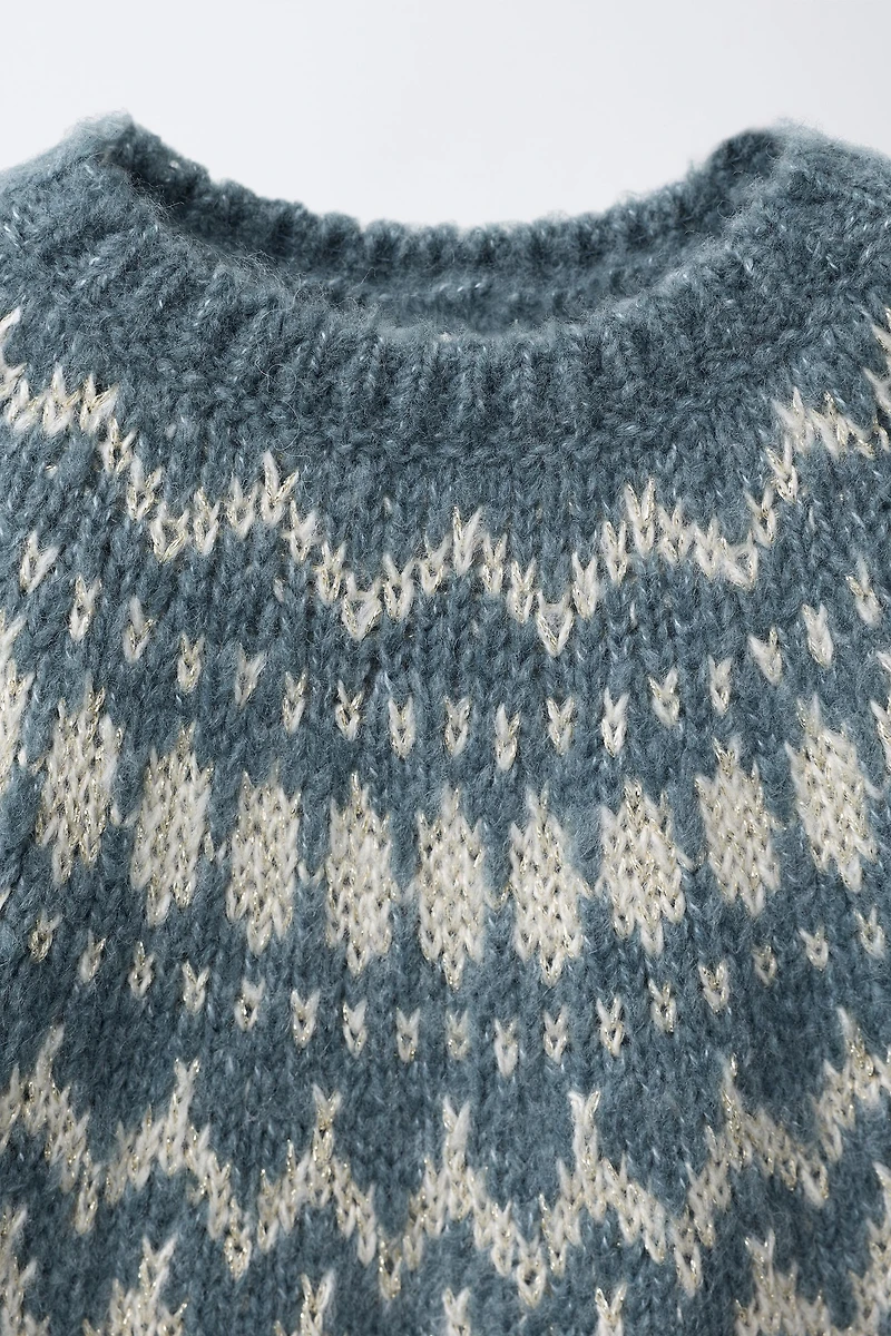 SPARKLY JACQUARD KNIT JUMPER