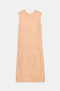 ZW COLLECTION WRINKLED EFFECT MIDI DRESS