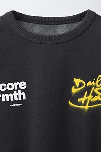 GRAFFITI PRINT SWEATSHIRT