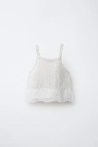 EMBROIDERED KNIT TOP