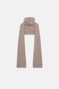 ÉCHARPE EN MAILLE À COL MONTANT