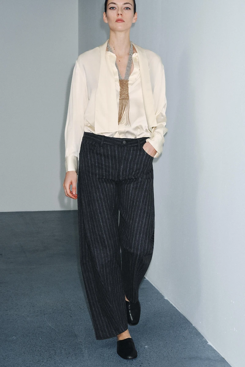 ZW COLLECTION STRIPED BALLOON PANTS