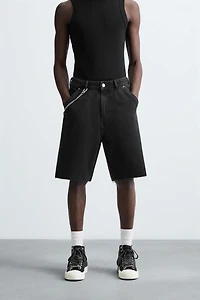 CARPENTER POCKET DENIM BERMUDA SHORTS