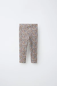 FLORAL AND SOLID LEGGINGS TWO-PACK