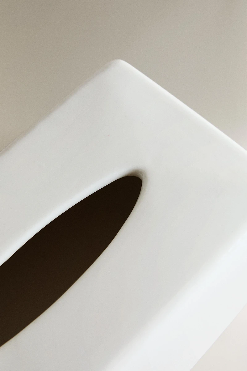 RECTANGULAR CERAMIC TISSUE BOX