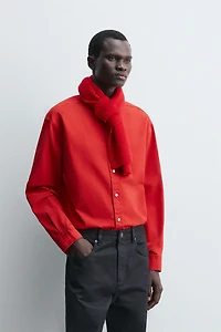 RELAXED FIT COMPACT COTTON SHIRT