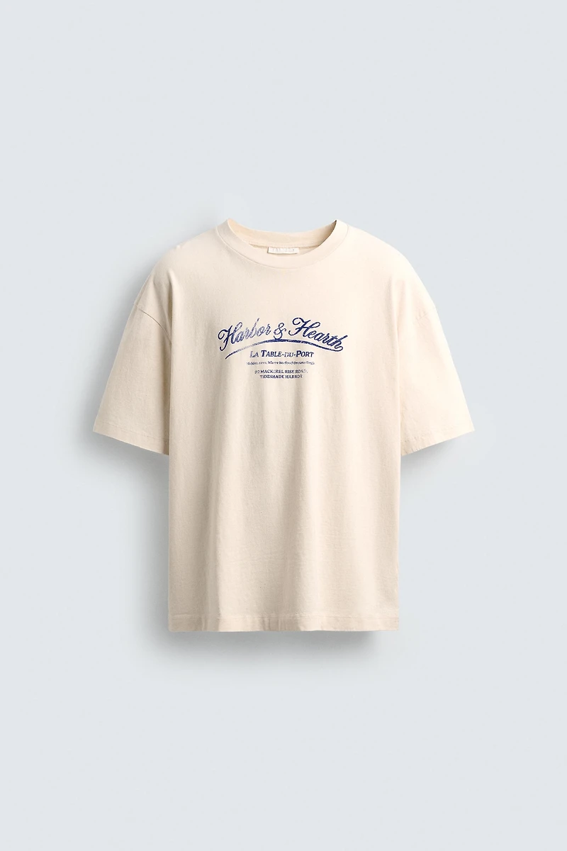 T-SHIRT IMPRIMÉ DÉLAVÉ