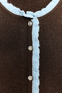 VESTE COMBINÉE EN MAILLE À MANCHES COURTES