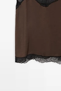 Contrast lace camisole top