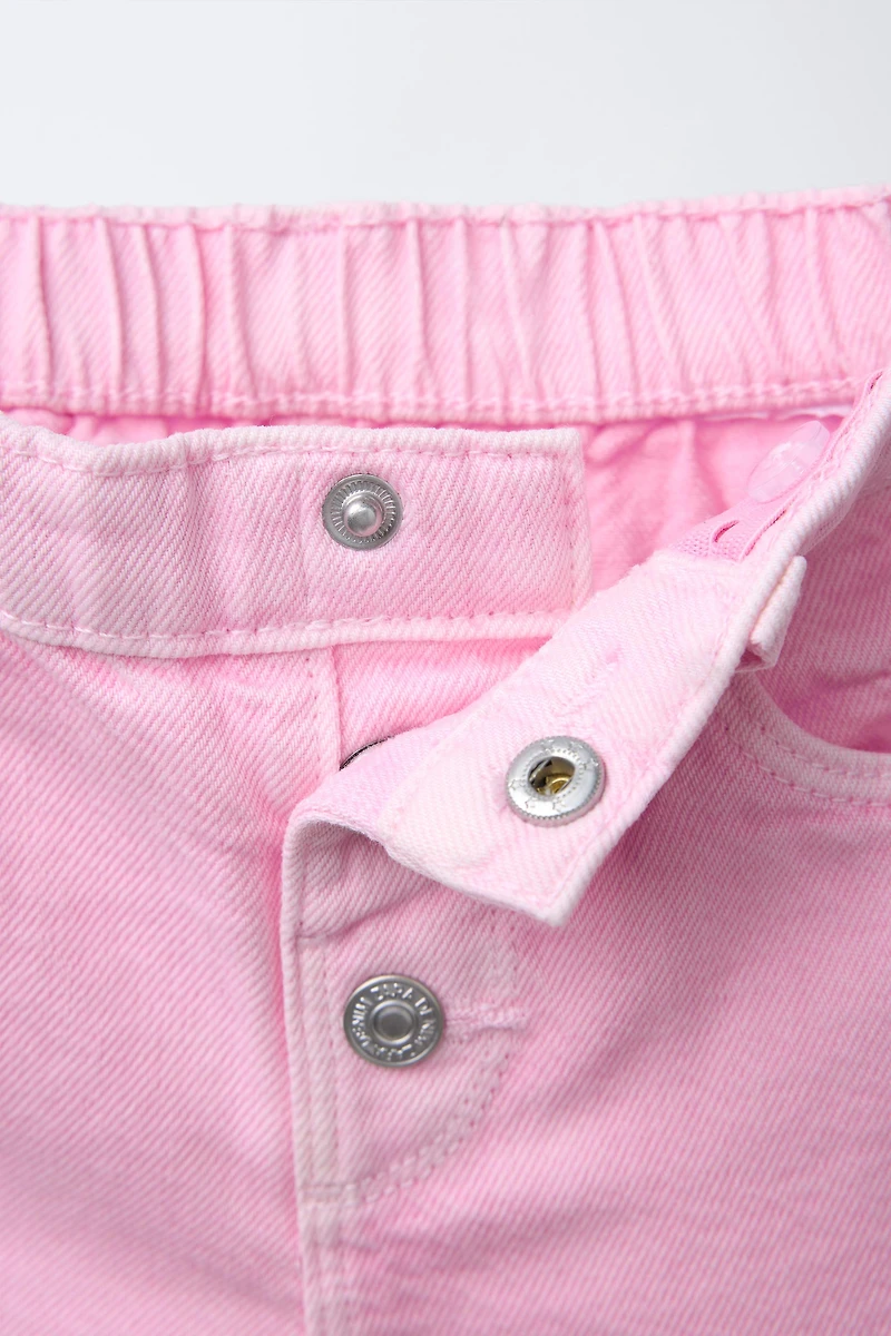 MOM FIT TWILL BERMUDA SHORTS
